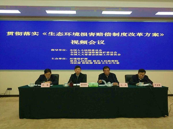 王安德廳長(zhǎng)在環(huán)境保護(hù)部貫徹落實(shí)《生態(tài)環(huán)境損害賠償制度改革方案》視頻會(huì)上作典型發(fā)言